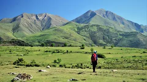 Wanderer in den Bergen